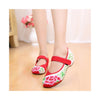 Old Beijing Cloth Shoes Assorted Colors Casual Embroidered Shoes Tie Slipsole Increased within Low Cut National Style red - Mega Save Wholesale & Retail - 1