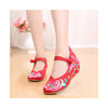 Old Beijing Red Embroidered Boots for Women in National Slipsole Style & Low Cut Fashion - Mega Save Wholesale & Retail - 1
