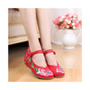Old Beijing Red Embroidered Boots for Women in National Slipsole Style & Low Cut Fashion - Mega Save Wholesale & Retail - 2