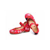 Spring Peach Flower National Style Vintage Chinese Embroidered Shoes for Women in Fashionable Red Shade - Mega Save Wholesale & Retail - 2