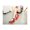 Spring Mary Jane Chinese Shoes in High Heeled Vintage Old Beijing Style & Red Shade with Ankle Straps - Mega Save Wholesale & Retail - 2