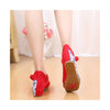 Old Beijing Cloth Red Embroidered Shoes for Women Online in National Style with Beautiful Floral Designs - Mega Save Wholesale & Retail - 3