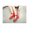 Spring Mary Jane Chinese Shoes in High Heeled Vintage Old Beijing Style & Red Shade with Ankle Straps - Mega Save Wholesale & Retail - 3