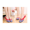 Old Beijing Cloth Shoes Slippers Embroidered Shoes Slipsole Sandals National Style  red - Mega Save Wholesale & Retail - 4