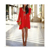 European Mini Chiffon A Shape Dress Fasionable red - Mega Save Wholesale & Retail - 1