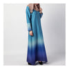 Muslim Long Dress Middle East Women Garments   blue    M