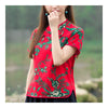 Printing Slim Stand Collar Short Sleeve T-shirt   M - Mega Save Wholesale & Retail - 2