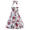 Woman Printing Vintage Sleeveless Big Peplum Dress   S - Mega Save Wholesale & Retail - 3