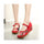 Spring National Style Embroidered Shoes Online for Women in Red & Black Shade, Ankle Straps & Flower Patterns - Mega Save Wholesale & Retail - 2