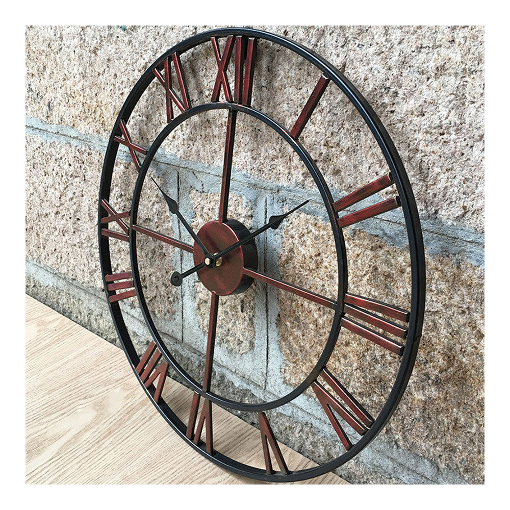 Super Big Vintage Gear Hang Wall Clock red - Mega Save Wholesale & Retail - 1