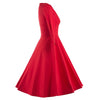 Woman Splicing Solid Color Vintage Dress   S - Mega Save Wholesale & Retail - 2