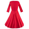 Woman Splicing Solid Color Vintage Dress   S - Mega Save Wholesale & Retail - 3