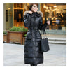 Big Fur Collar Plus Size Extra Long Thick Slim Down Coat   black    S - Mega Save Wholesale & Retail - 1