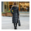 Big Fur Collar Plus Size Extra Long Thick Slim Down Coat   black    S - Mega Save Wholesale & Retail - 3