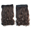 Thick Hair Extension Long Curled Hair 5 Cards Wig dark brown - Mega Save Wholesale & Retail - 1
