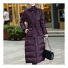 Big Fur Collar Plus Size Extra Long Thick Slim Down Coat   purple    S - Mega Save Wholesale & Retail - 2