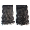 Thick Hair Extension Long Curled Hair 5 Cards Wig natural black - Mega Save Wholesale & Retail - 1