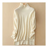 Pullover High Collar Wool Kintwear Sweater  white   S - Mega Save Wholesale & Retail - 1