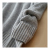 Pullover High Collar Wool Kintwear Sweater   light grey   S - Mega Save Wholesale & Retail - 2