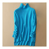 Pullover High Collar Wool Kintwear Sweater   peacock blue  S - Mega Save Wholesale & Retail - 1