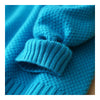Pullover High Collar Wool Kintwear Sweater   peacock blue  S - Mega Save Wholesale & Retail - 3
