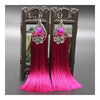 Long Earrings Tassel Fringe Vintage Bridal Wedding Stylish   rose red