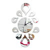 Creative Flower Mirror Quartz Wall Clock   silver - Mega Save Wholesale & Retail