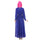 Muslim Chiffon Long Dress Sunday Clothes Long Sleeve   sapphire blue - Mega Save Wholesale & Retail - 3