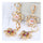 Flower Earrings 18K Gold Galvanized Zircon   white - Mega Save Wholesale & Retail - 4