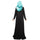 Muslim Long Dress Digital Printing Arabian Robe   black   M