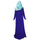 Muslim Long Dress Digital Printing Arabian Robe   blue   M
