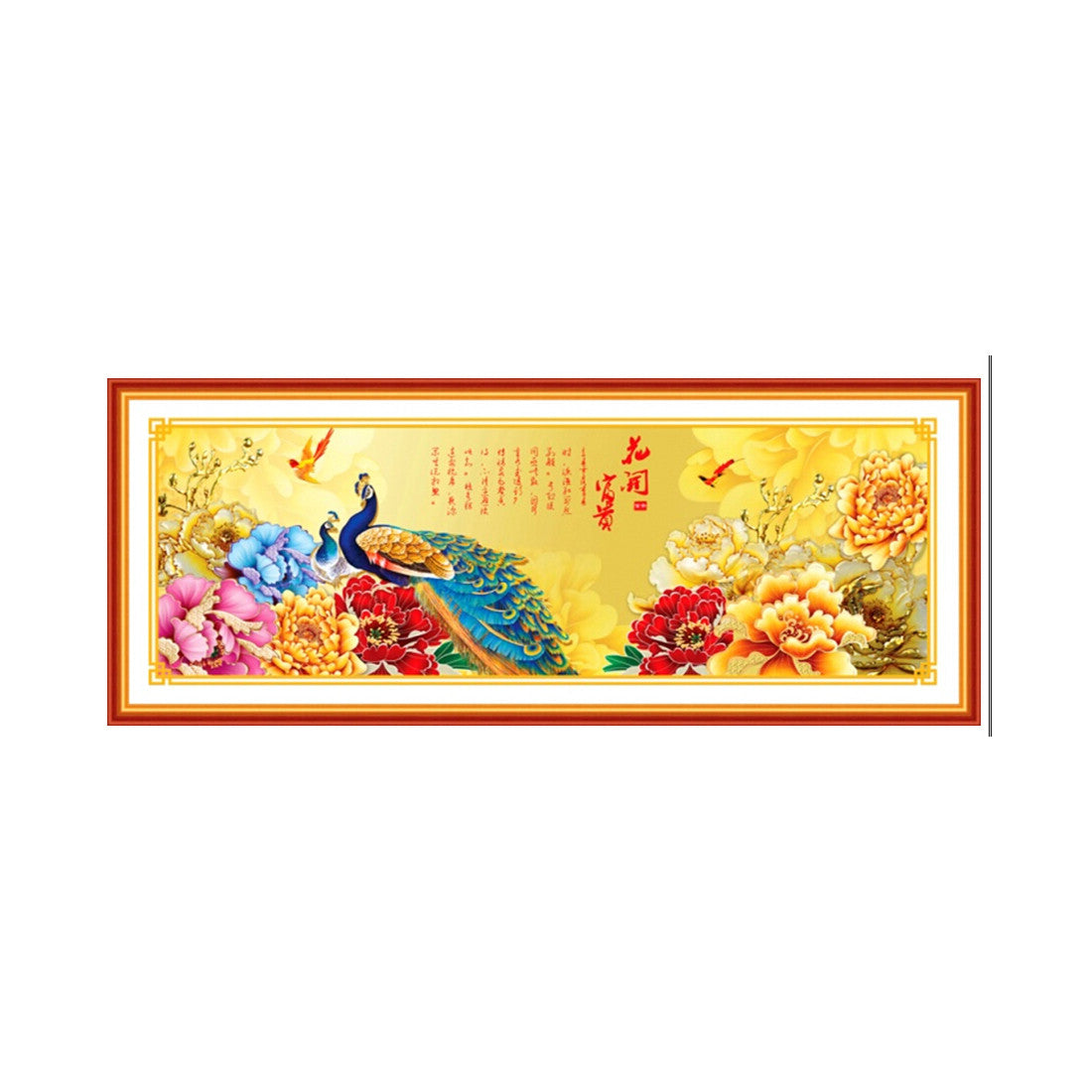 Diamond Painting Fortune comes with blooming flowers Peacock Diamond Stitch Living Room Cross Stitch Diamond Paste - Mega Save Wholesale & Retail