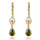 Water-drop Earrings 18K Gold Galvanized Zircon   green - Mega Save Wholesale & Retail - 1