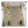 Water-drop Earrings 18K Gold Galvanized Zircon   green - Mega Save Wholesale & Retail - 2