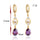 Water-drop Earrings 18K Gold Galvanized Zircon   red - Mega Save Wholesale & Retail - 3
