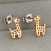 Plated  Yellow Gold Giraffe Earrings - Mega Save Wholesale & Retail
