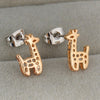 Plated  Yellow Gold Giraffe Earrings 