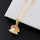 Fake Pearl Shell Necklace 18K Plated Gold 