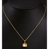 Fake Pearl Shell Necklace 18K Plated Gold 