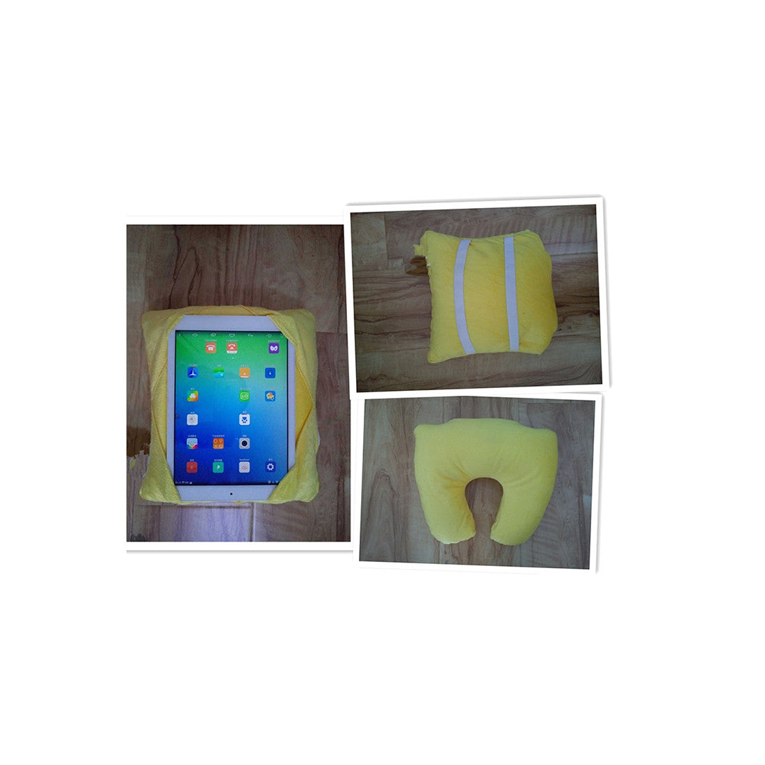 SMART TRAVEL NECK PILLOW CUSHION 3 IN 1 MULTIFUNCTIONAL IPAD TABLET CUSHION   yellow - Mega Save Wholesale & Retail