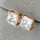 Square Zircon Earings Couples Design   gold plated white zircon - Mega Save Wholesale & Retail - 2