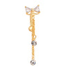 Bowknot Navel Ring Buckle Body Puncture   gold plated white zircon - Mega Save Wholesale & Retail - 1