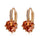 Peach Heart Zircon Earings   gold plated yellow zircon