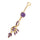 Flower Diamante Navel Nail Ring Buckle Body Puncture   gold plated purple zircon - Mega Save Wholesale & Retail