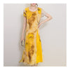 Silk Printing Beach Long Dress Mulberry Silk    S - Mega Save Wholesale & Retail - 1