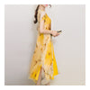 Silk Printing Beach Long Dress Mulberry Silk    S - Mega Save Wholesale & Retail - 2