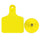100pcs TPU Laser Curve Cattle Ear Tag Tagger Copper Head     yellow without number - Mega Save Wholesale & Retail