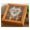Zakka Retro Vintage 9 Cabinets Jewelry Storage Wooden Box Clear Cover    Yellow Heart - Mega Save Wholesale & Retail - 1