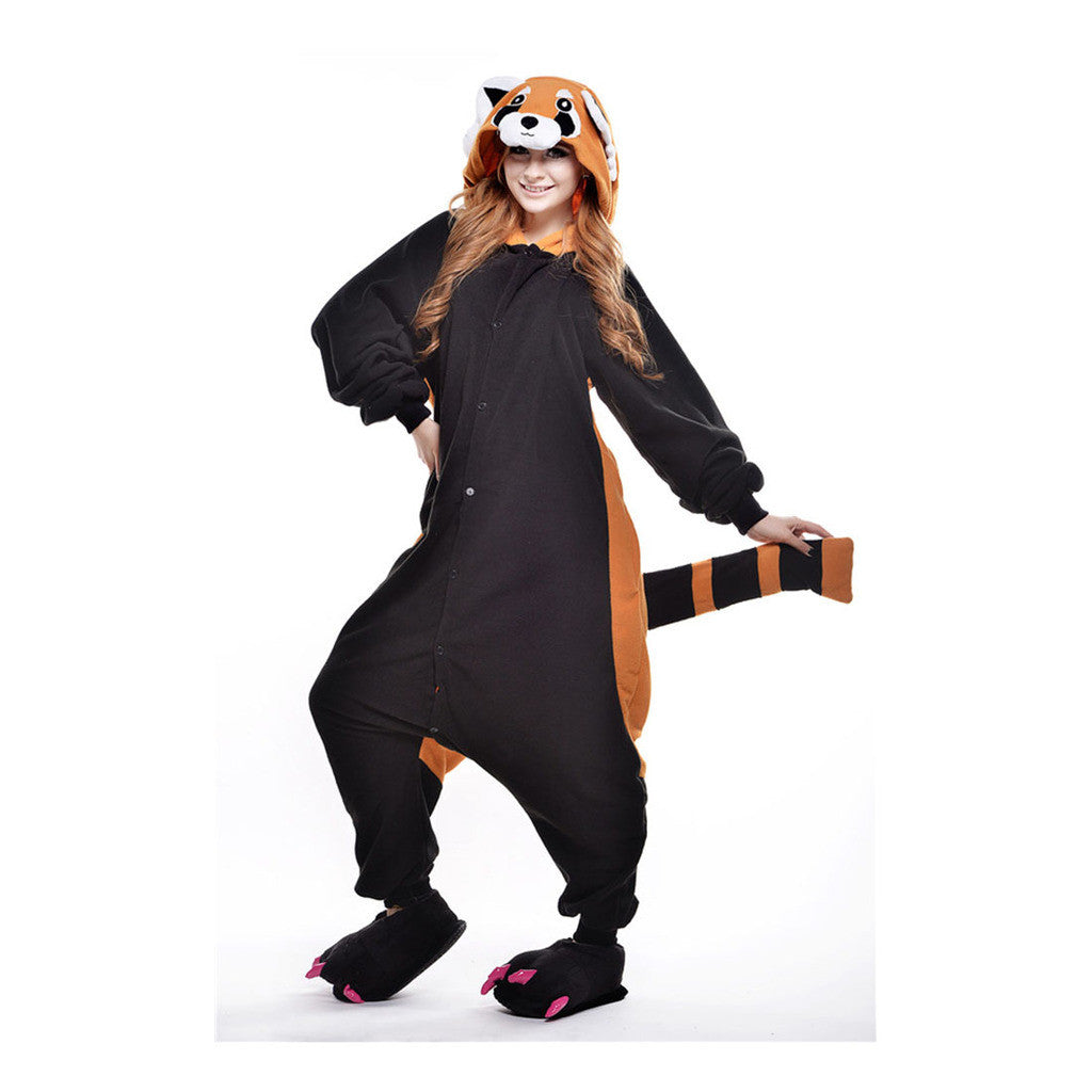 Unisex Adult Pajamas  Cosplay Costume Animal Onesie Sleepwear Suit Raccoon - Mega Save Wholesale & Retail