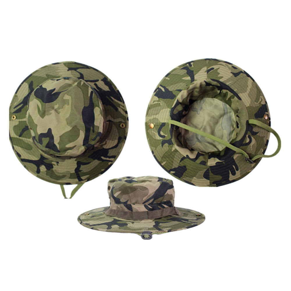 Outdoor Casual Combat Camo Ripstop Army Military Boonie Bush Jungle Sun Hat Cap Fishing Hiking   illustion